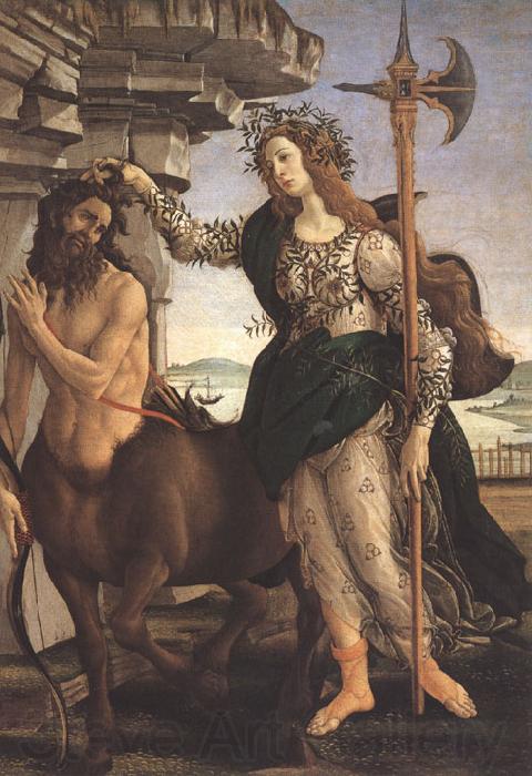 Sandro Botticelli Pallas and the Centaur (mk36) Norge oil painting art